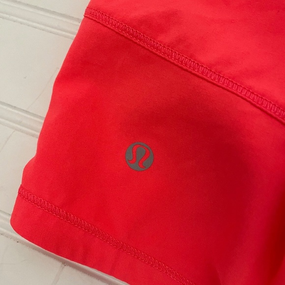 Lululemon Pace Rival Skirt Skort II Electric Coral/Quiet Stripe RARE 6 - Picture 5 of 7